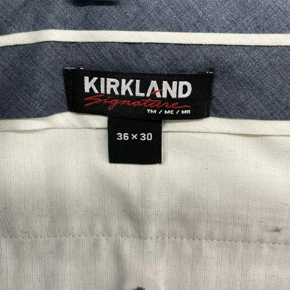 Kirkland Signature Dress Pants Men's Sz 36x30 Brown Straight Leg Mid-Rise Pocket - Picture 9 of 11
